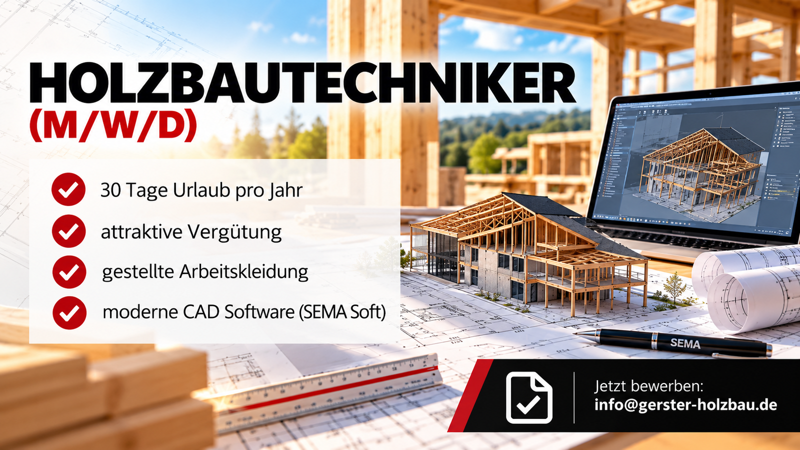 Stellenanzeige Holztechniker